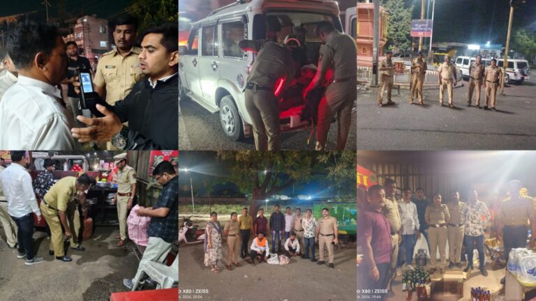 धुळे पोलिसांचे ‘ऑपरेशन ऑल आऊट’ : एका रात्रीत 23 ठिकाणी नाकाबंदी, अवैध धंद्यांवर मोठी कारवाई