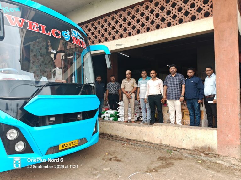 धुळ्यात बसमधून 16 लाख 52 हजारांचा मावा जप्त; भेसळीच्या संशयावरून FDA ची कारवाई…